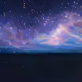 Lightning In The Night Sky