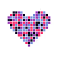 Valentine Pixel Hearts