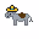 Little miniature donkeys with a lit-up sombrero