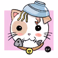 Cat with food