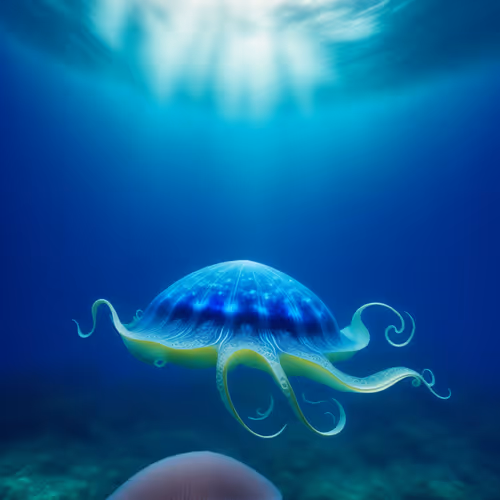 Mesmerizing Depths: The Sapphire Octopus NFT
