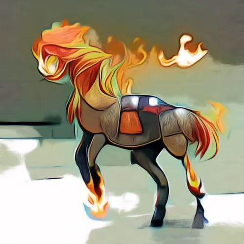 crypto horses abstract