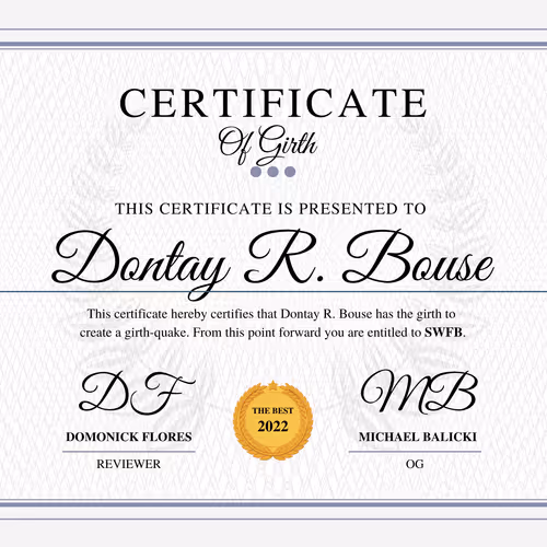 The Girth Certificate