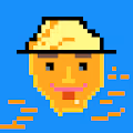 Weird colour face Man