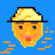 Weird colour face Man