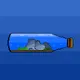 Bottle in the ocean