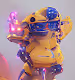 Uniformed robots of country football teams