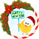 Crazy chicken and Happy New Year greetings