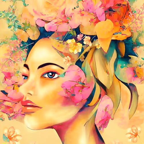 Delicate floral hair