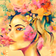 Delicate floral hair