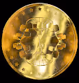 Abstract Gold Coins