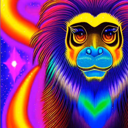 Psychedelic animals cards.