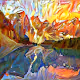 abstract painting of landscapes
