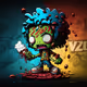 Colorful Zombie Art