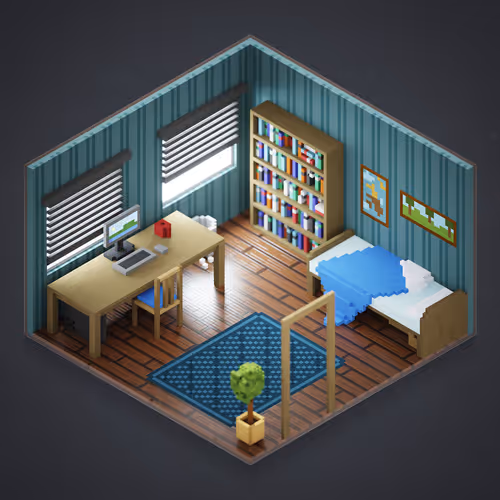 Voxel Rooms In The House