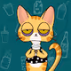 Sleepless cat
