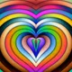 Vivid colors and colorful hearts