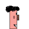 Curly Man with happy and sad
