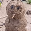 Sand demon smoking bamboo