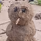 Sand demon smoking bamboo