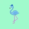 Pixeled Flamingos