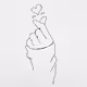 Hand drawings out of world