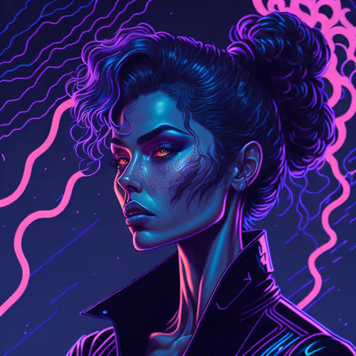 Women in Neon Light