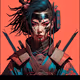 Cyberpunk samurai