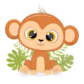 Cute monkeys graphic