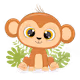 Cute monkeys graphic