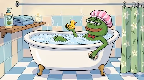 Bathing Pepe