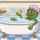 Bathing Pepe