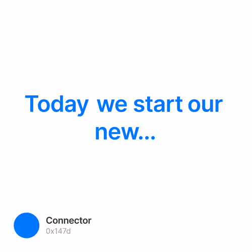 Today we start our new...