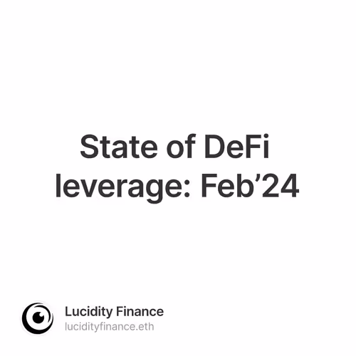State of DeFi leverage: Feb’24