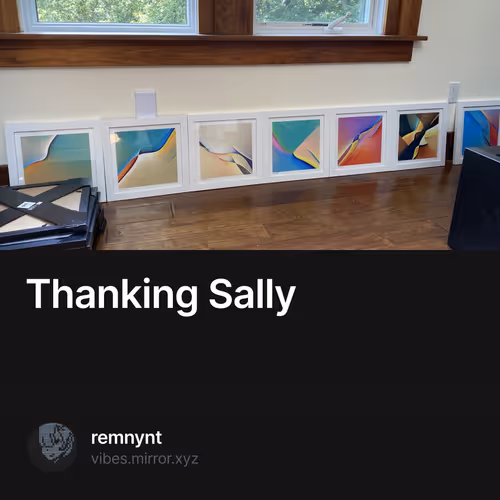 Thanking Sally