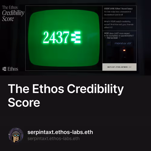 The Ethos Credibility Score
