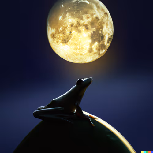 Frog to the moon