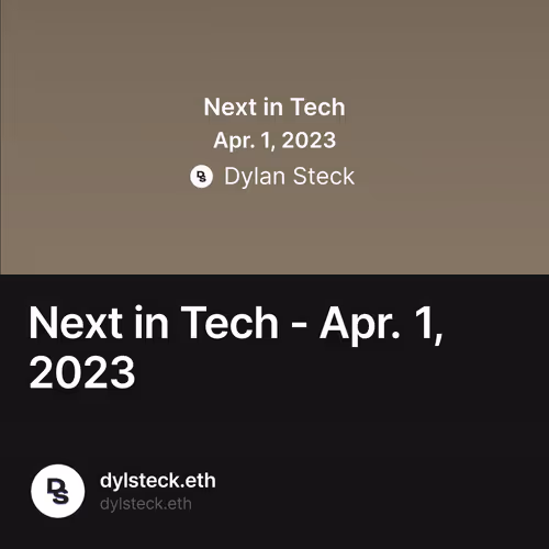 Next in Tech - Apr. 1, 2023