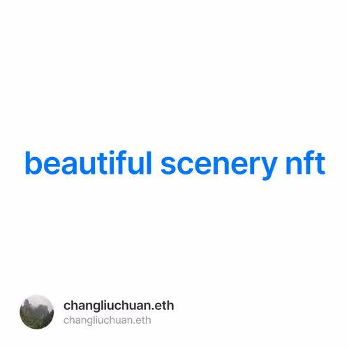 beautiful scenery nft
