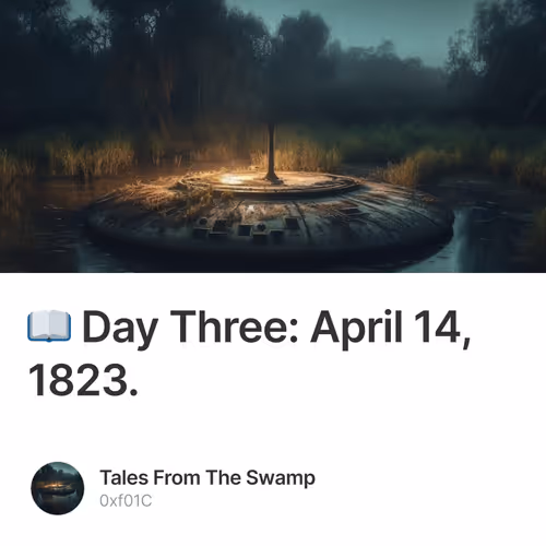 📖 Day Three: April 14, 1823.