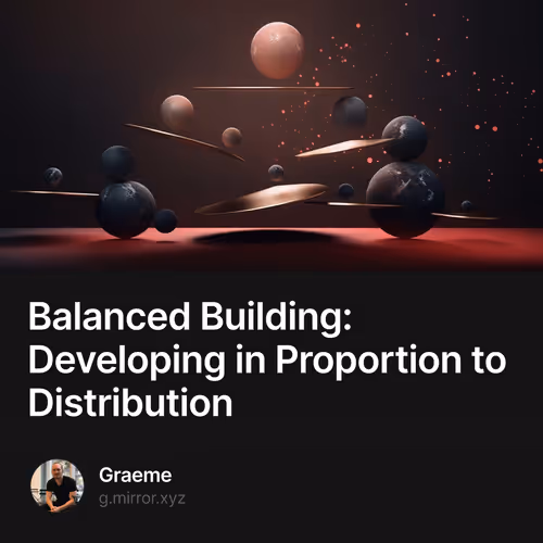 Balanced Building: Developing in Proportion to Distribution
