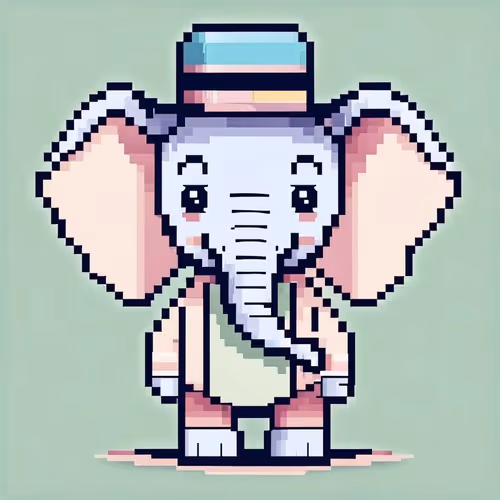 Pixelated Pachyderm Portraits