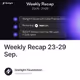 Weekly Recap 23-29 Sep.