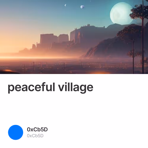 peaceful village