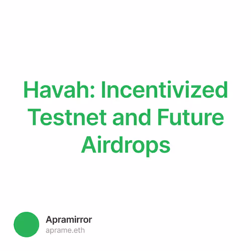 Havah: Incentivized Testnet and Future Airdrops