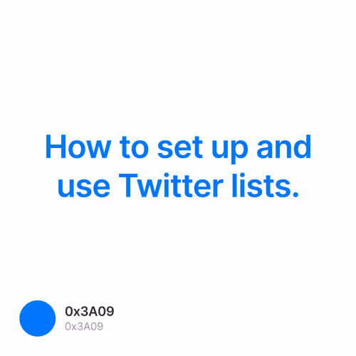 How to set up and use Twitter lists.