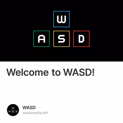 Welcome to WASD!