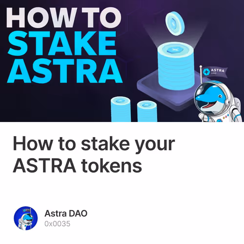 How to stake your ASTRA tokens