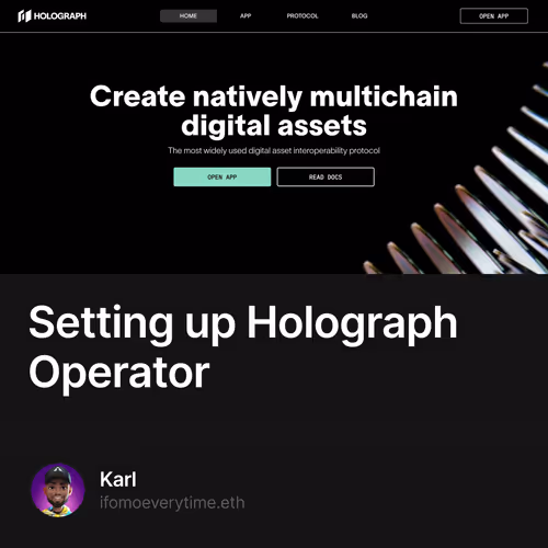 Setting up Holograph Operator