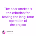 The bear market is the criterion for testing the long-term operation of the project